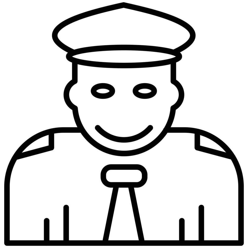 Pilot Line Icon vector