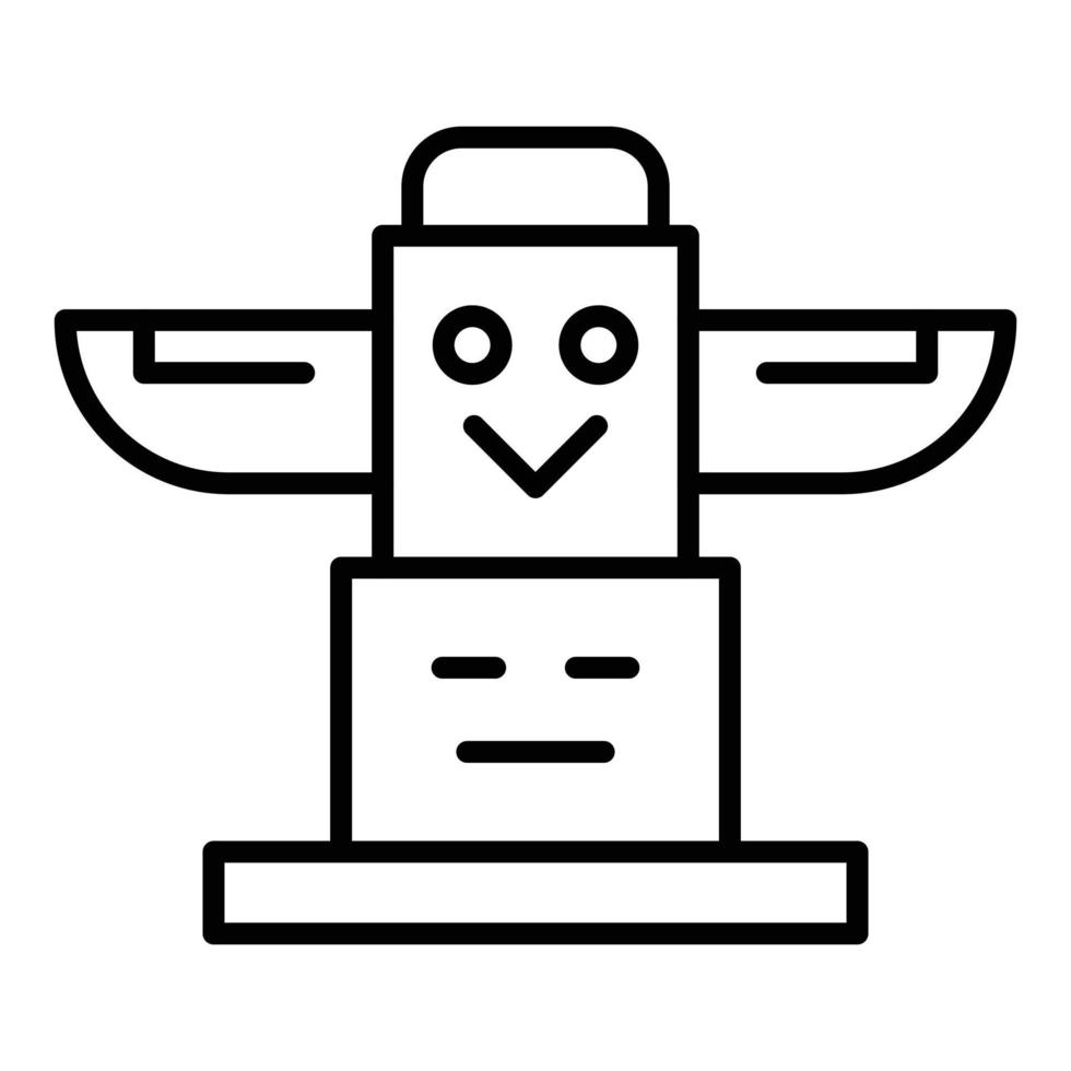 Totem Line Icon vector