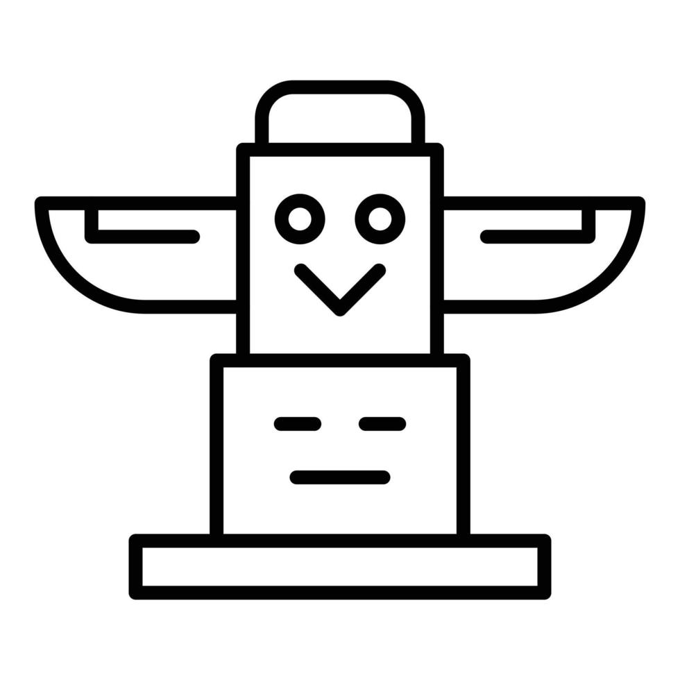 Totem Line Icon vector