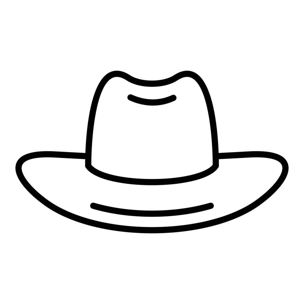 Cowboy Hat Line Icon vector