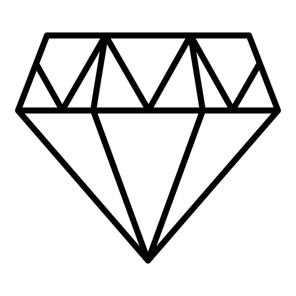 Diamond Line Icon vector