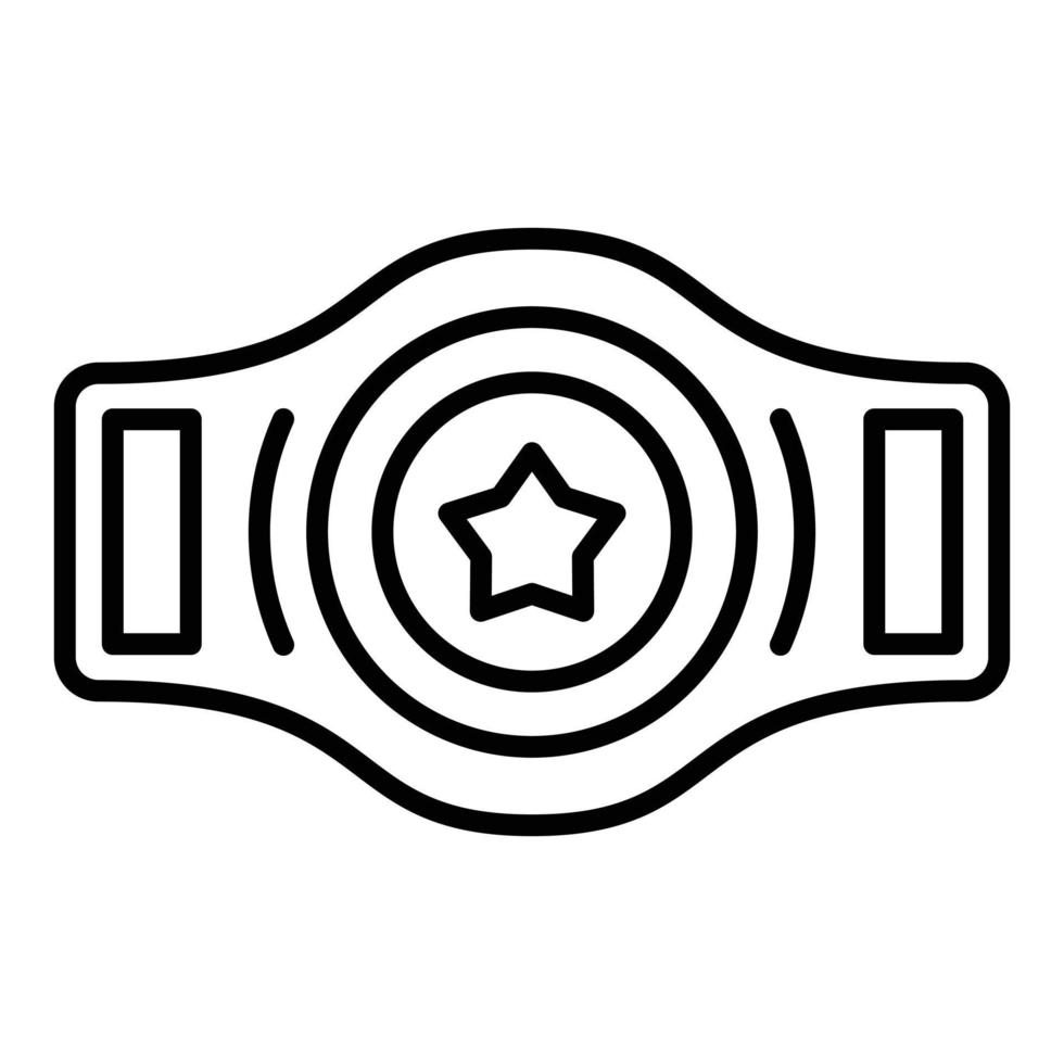 Champion Belt Line Icon vector