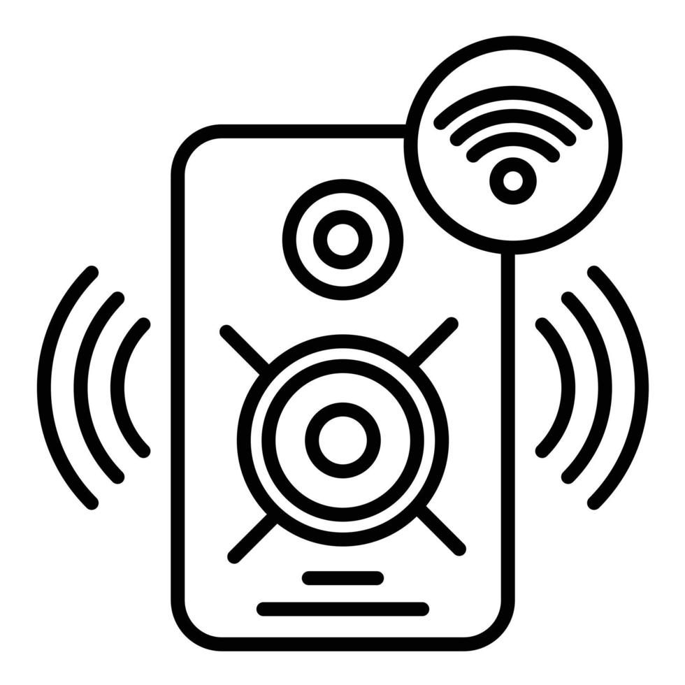 Smart Speaker Line Icon vector