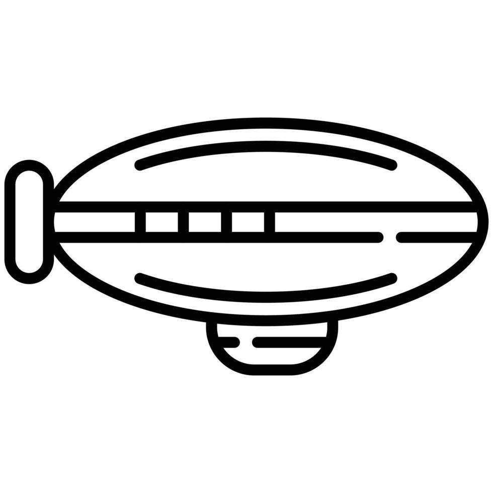 Zeppelin Line Icon vector