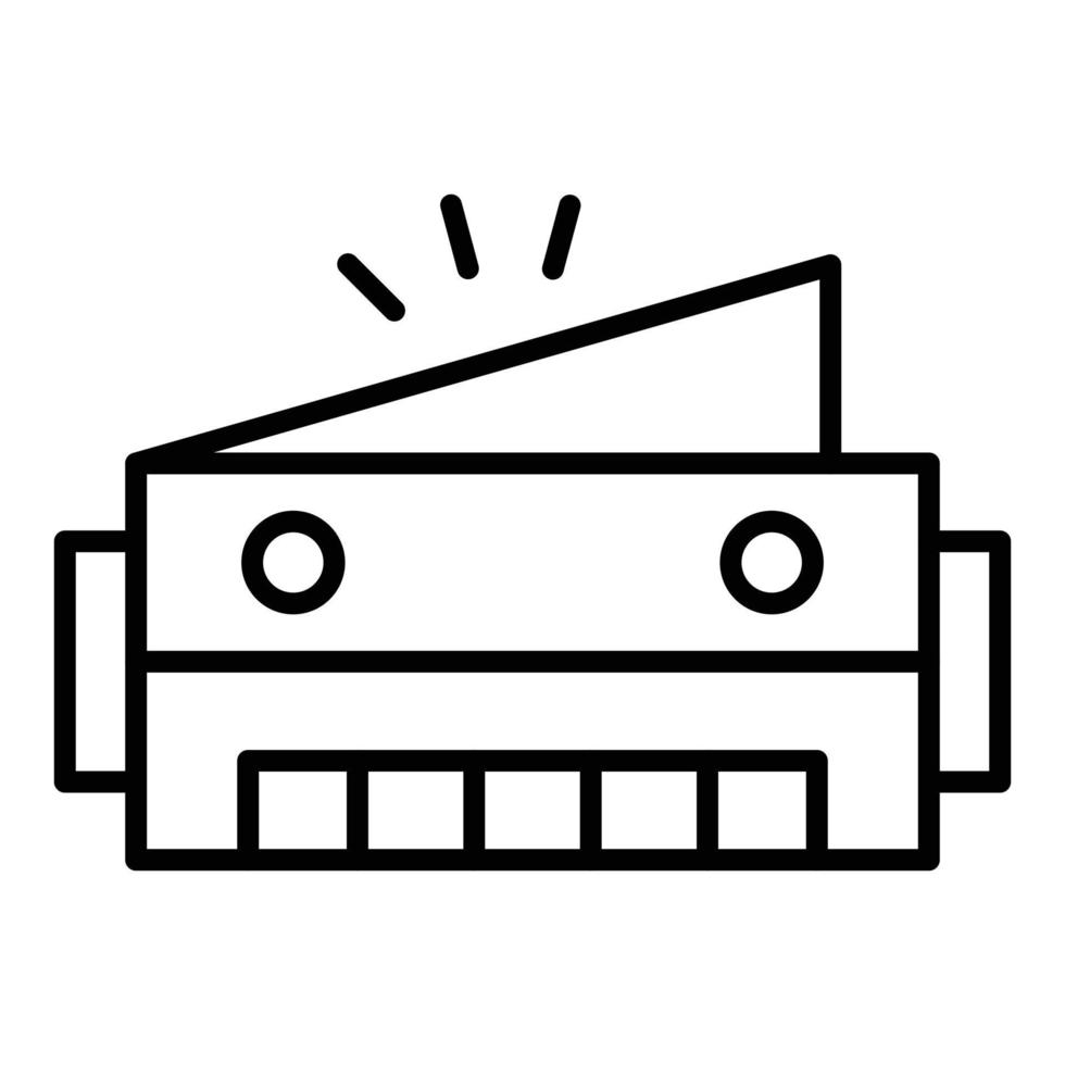 Harmonica Line Icon vector