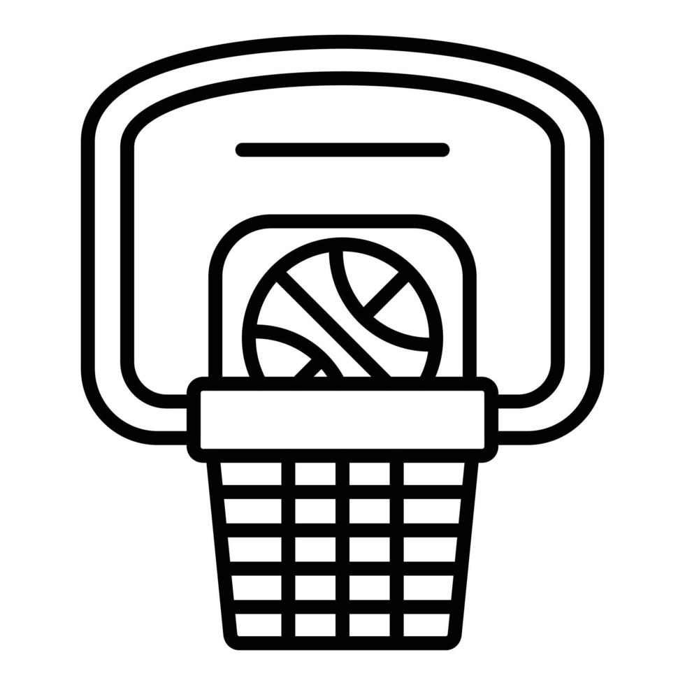 Basketball Hoop Line Icon vector