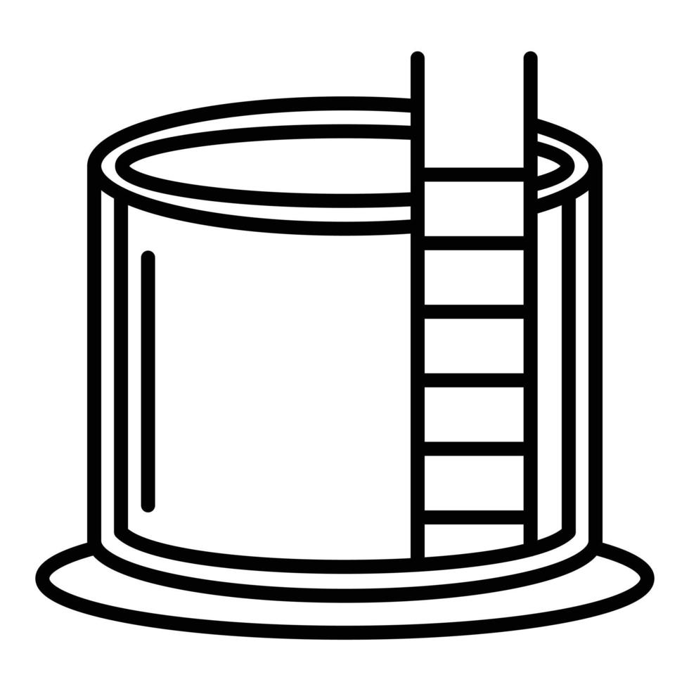 Water Tank Line Icon vector