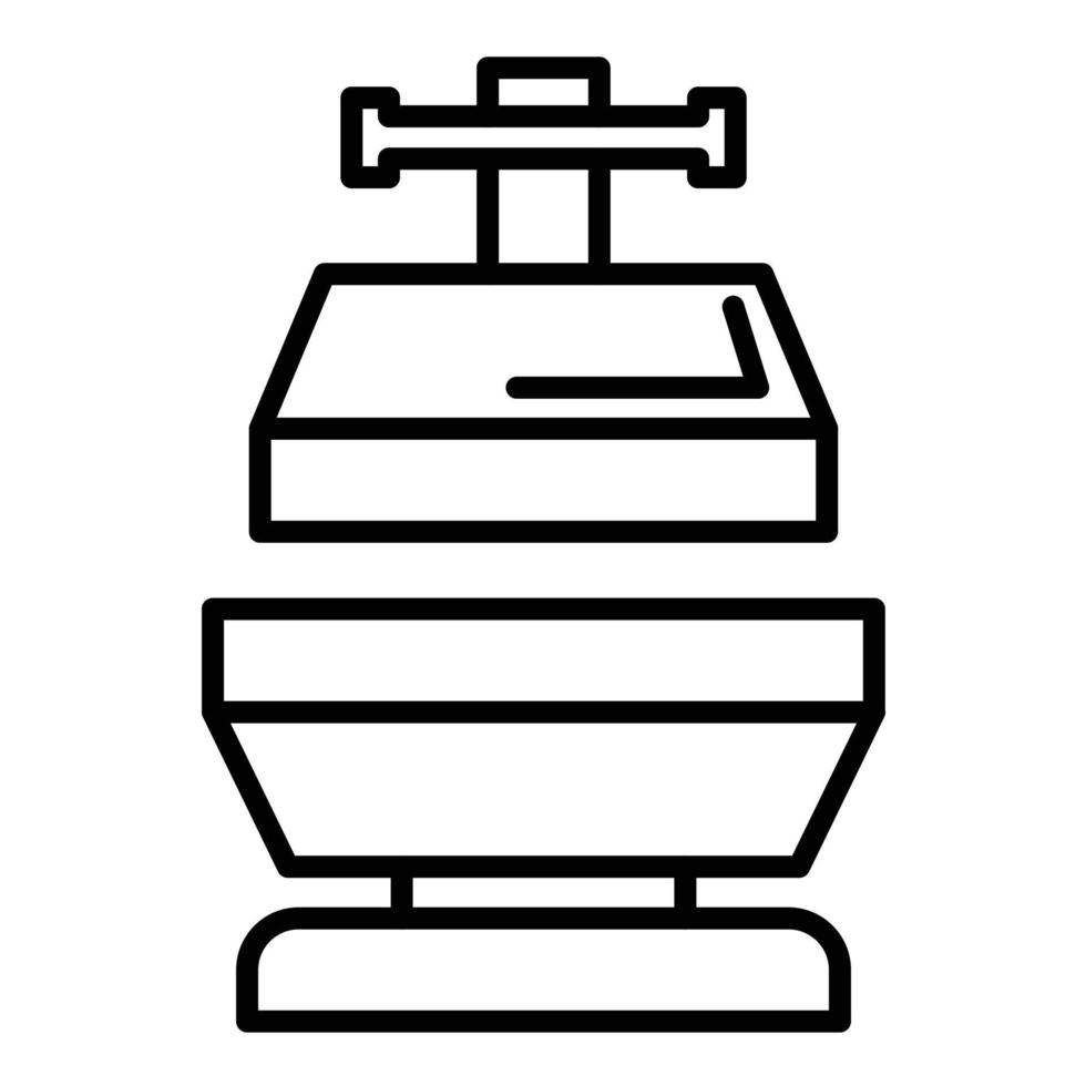 Pressure Machine Line Icon vector