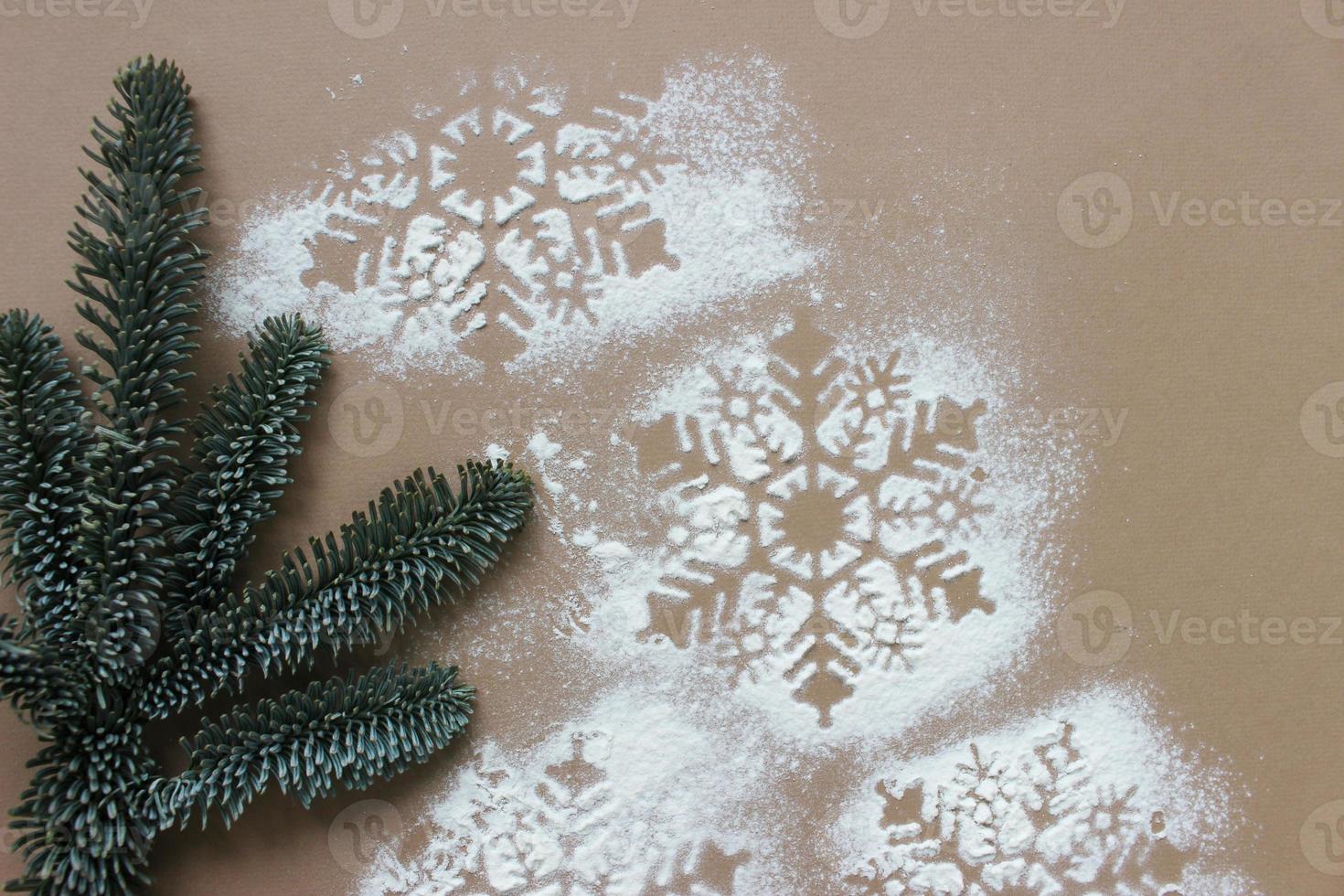 decoración de navidad en el fondo de vacaciones foto