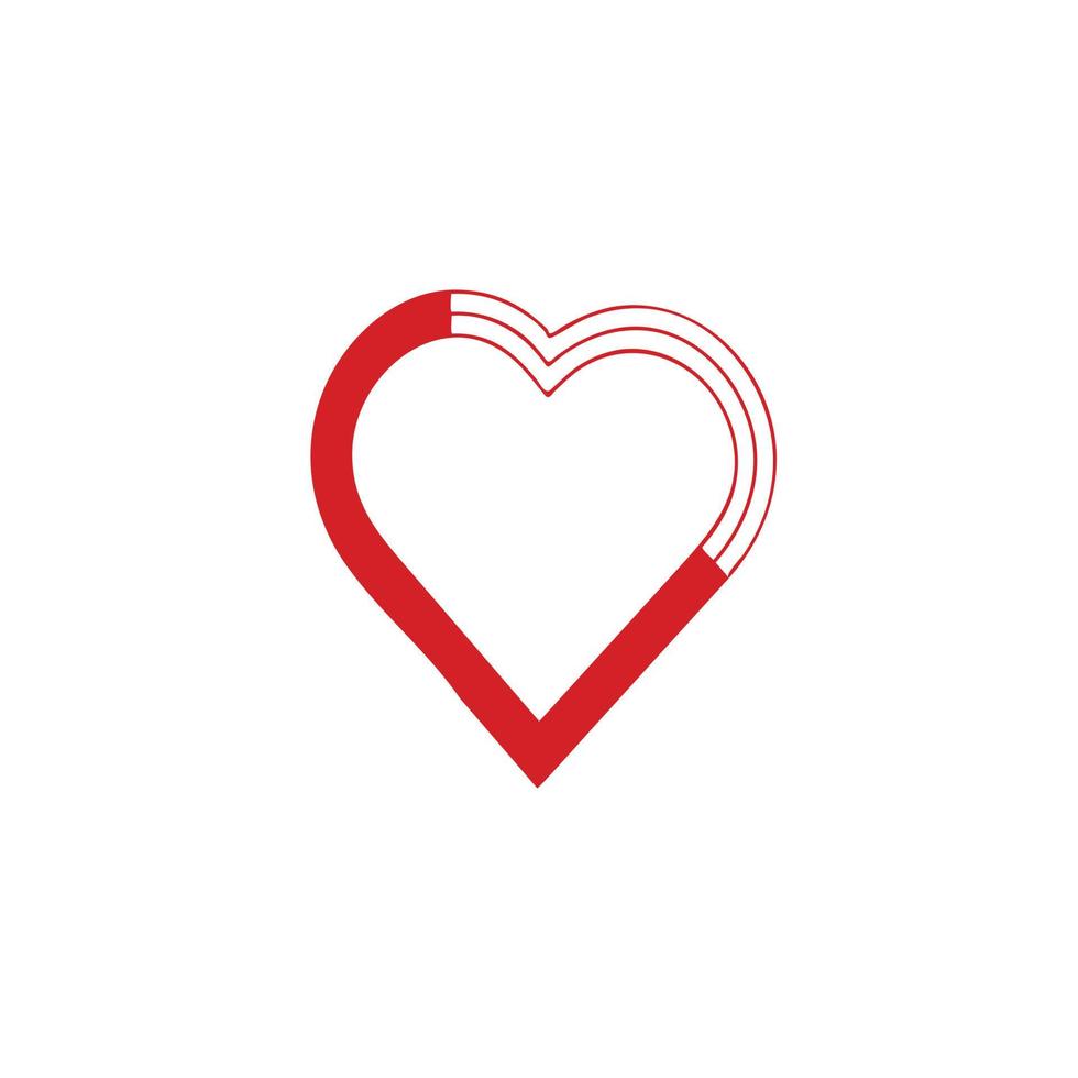 Heart line icon. Vector love logo.