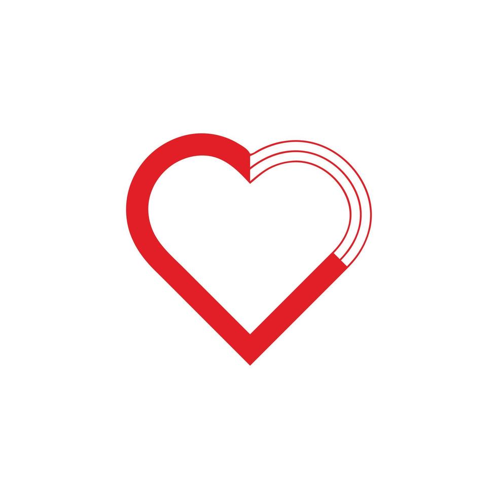 icono de la línea del corazón. logotipo de amor vectorial. vector