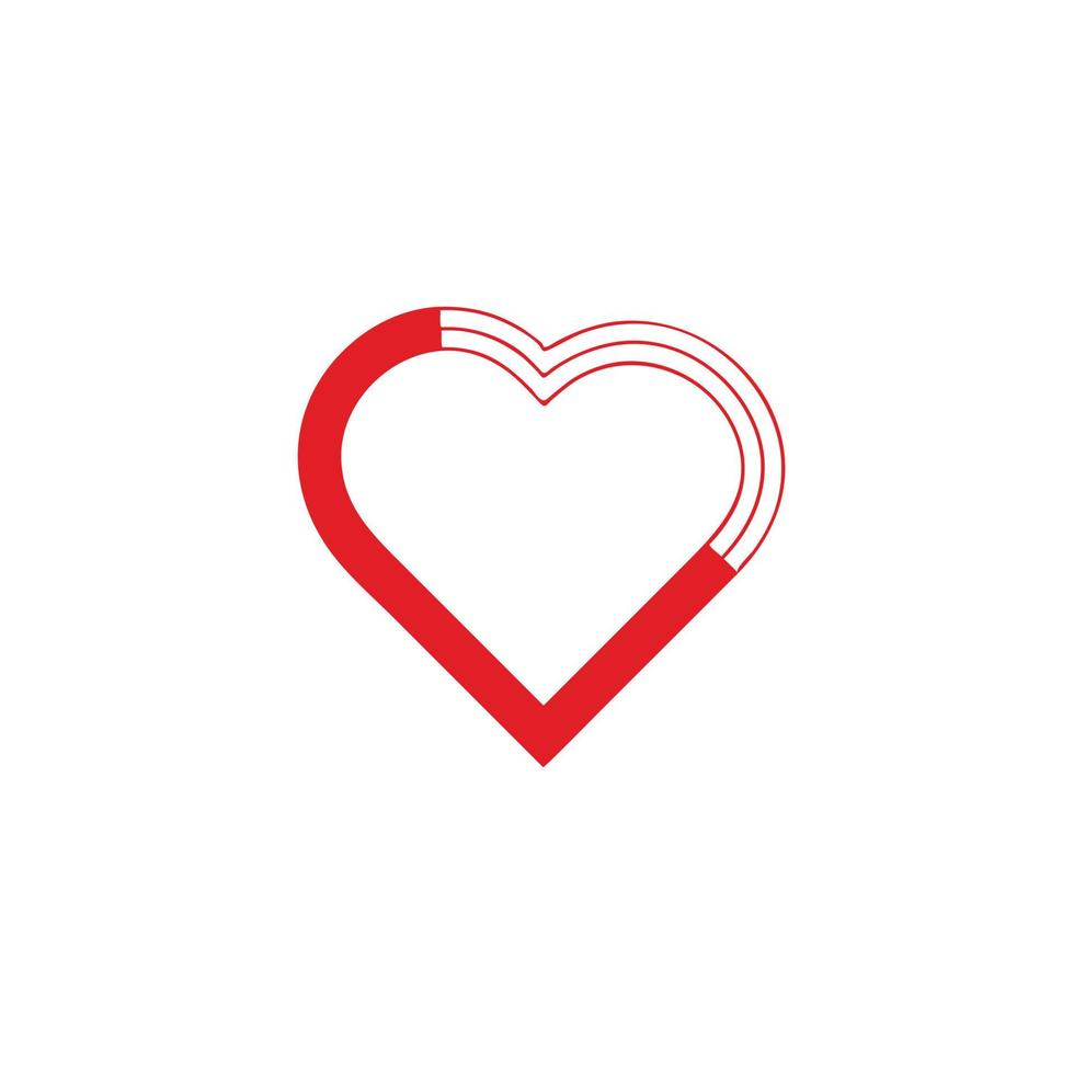 icono de la línea del corazón. logotipo de amor vectorial. vector