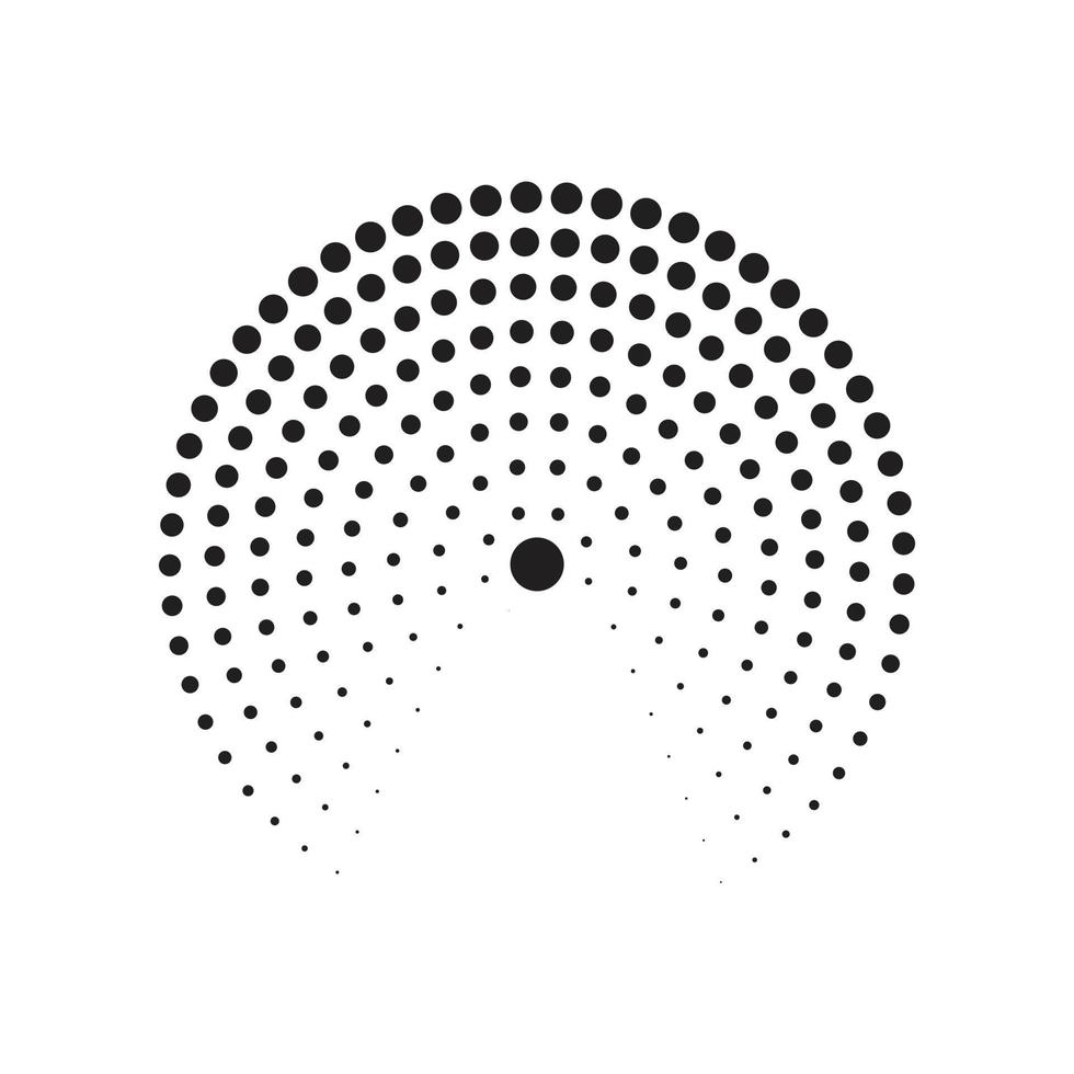 diseño de vector de marco de círculo de semitono