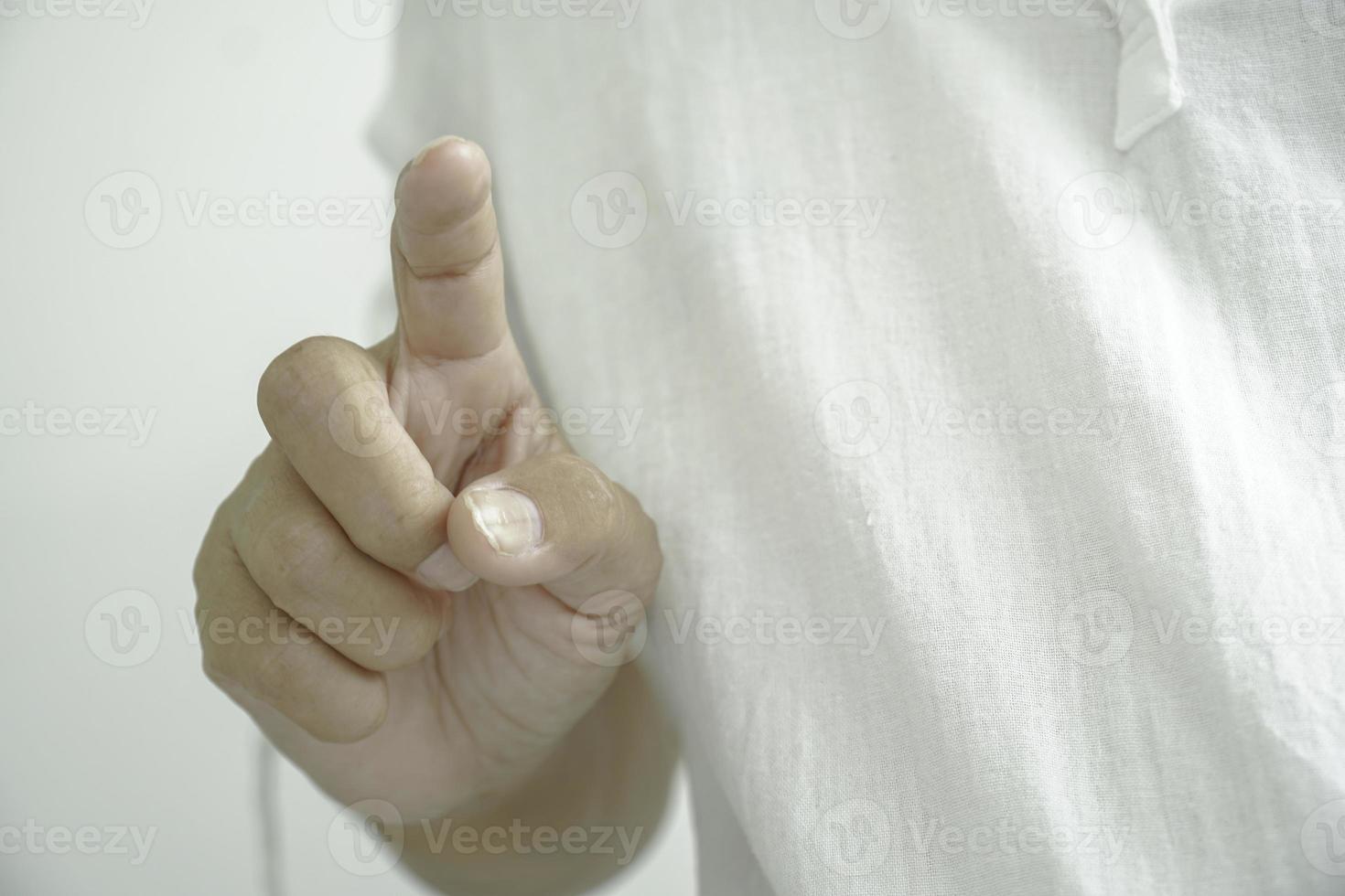 Interface Touching warning hand gesture photo