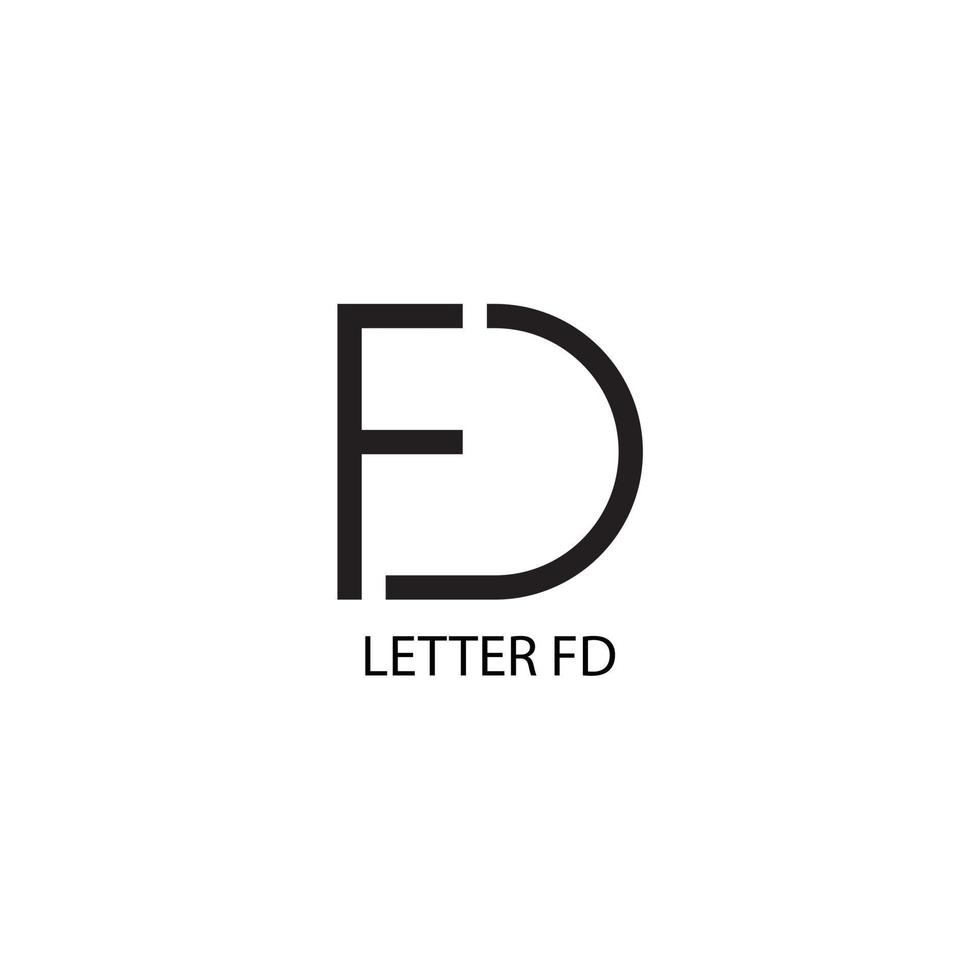 letter fd logo Design vector