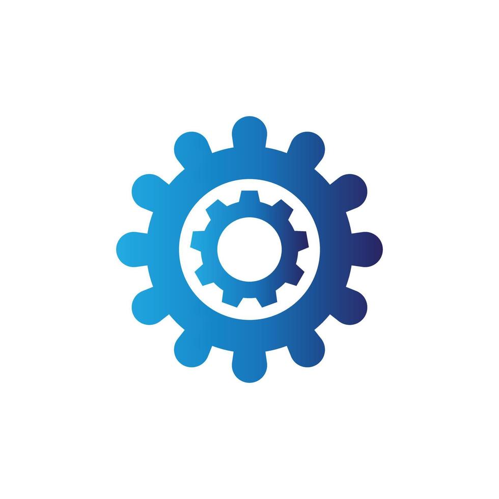 logotipo de servicios de engranajes vector