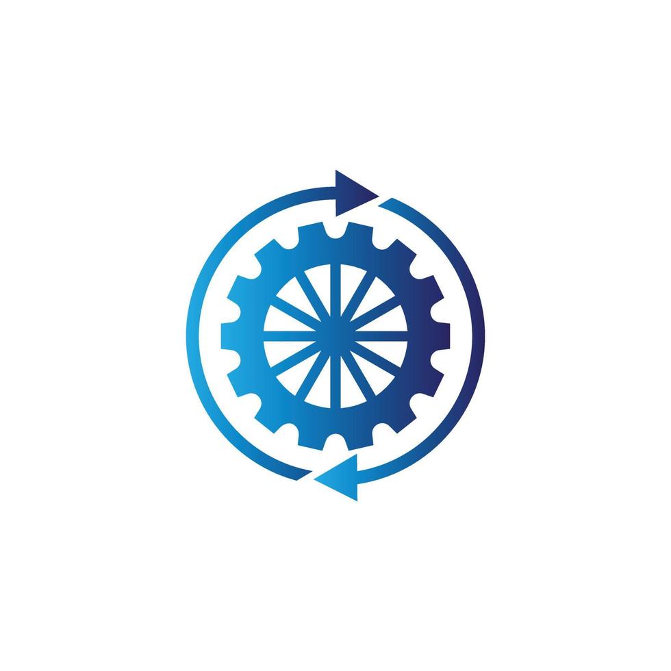Gear Wheel Logo Vector Design