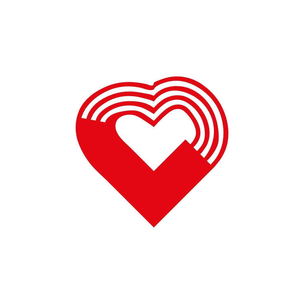 icono de corazón vectorial. logotipo de amor abstracto. vector