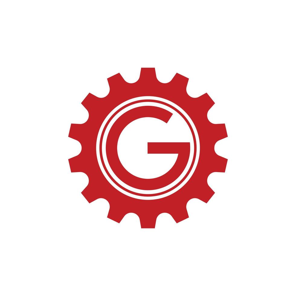 Gear Logo With Letter G vector