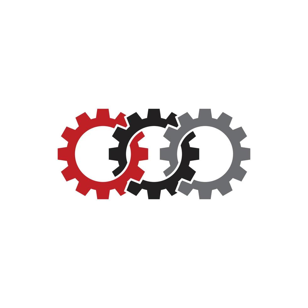 Vector gear logo design with multi colors range.