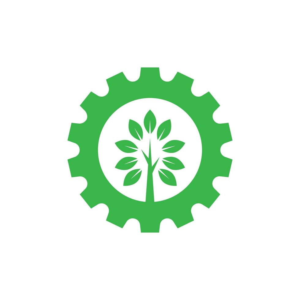 Gear Tree Logo vector