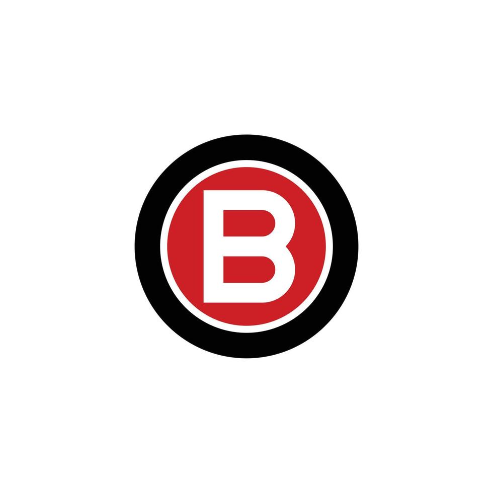logotipo de la letra b en forma de círculo vector