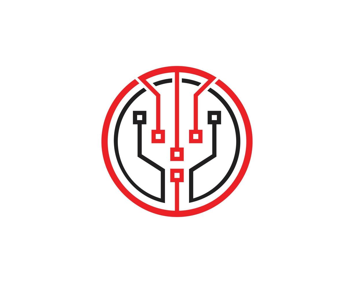 Circuit board, technology vector icon. Web site design, logo, app. Globe, World Technology Logo, Icon.