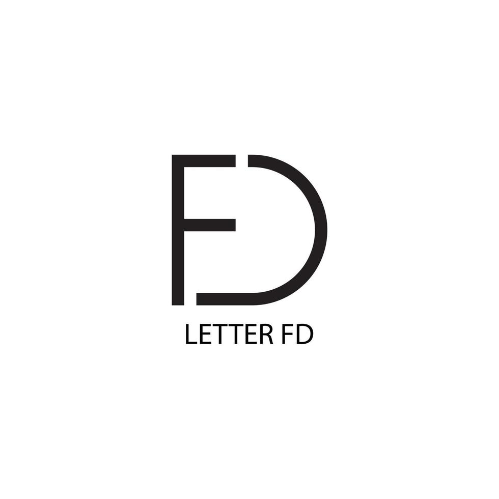 logotipo de la letra fd vector