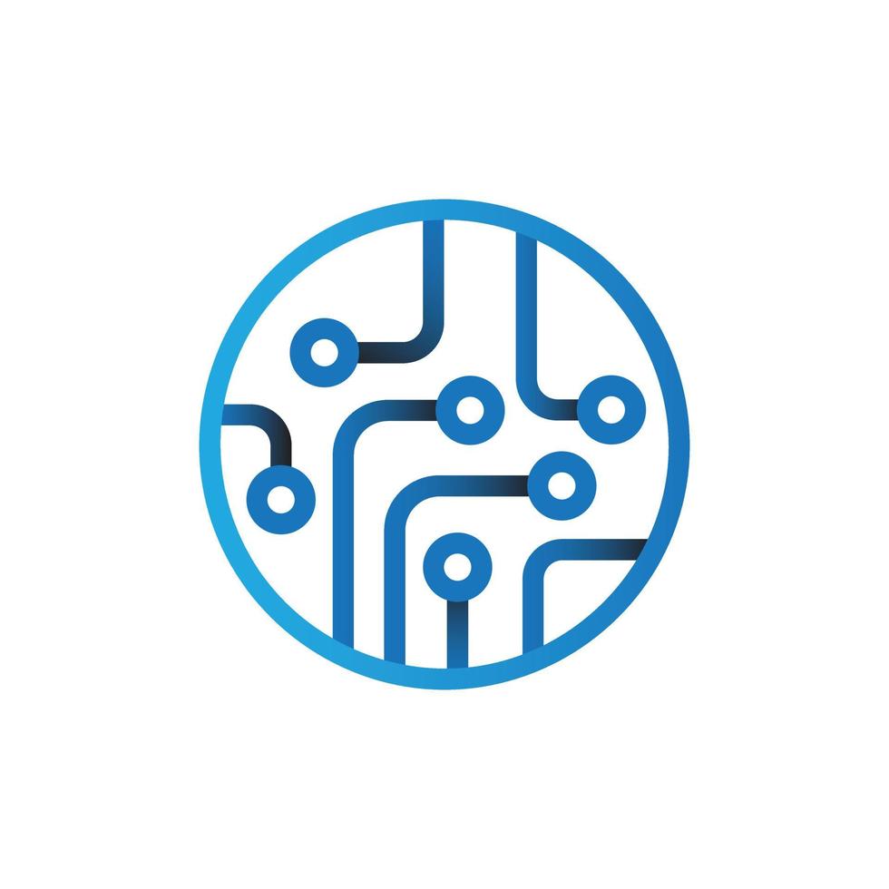 placa de circuito abstracta, icono de vector de tecnología. diseño de sitio web, logotipo, aplicación. Icono computadora, red, internet, comunicación, tecnología