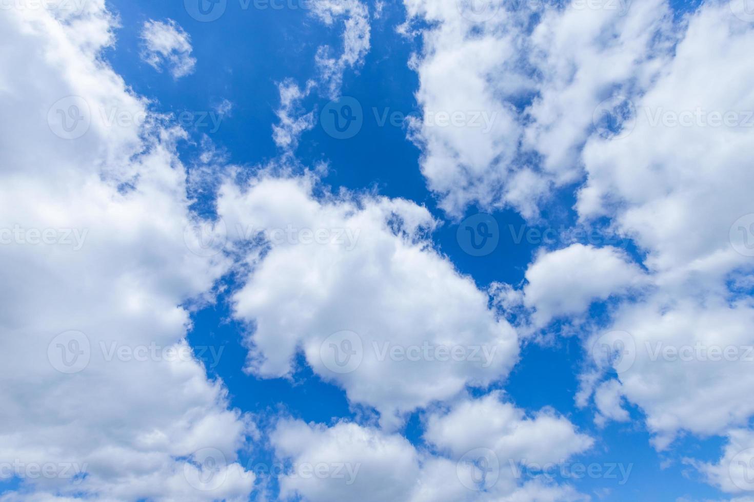 Blue sky background with clouds sunny day photo