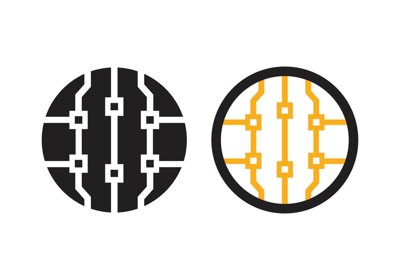 Circuit board, technology vector icon. Web site design, logo, app. Globe, World Technology Logo, Icon.