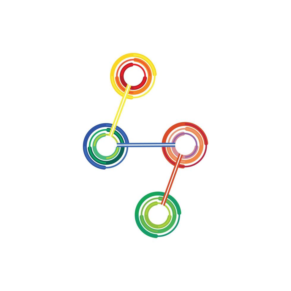 Connect Logo. Abstract Vector Connect Icon. Network, Internet, Computer, Technology Sign.