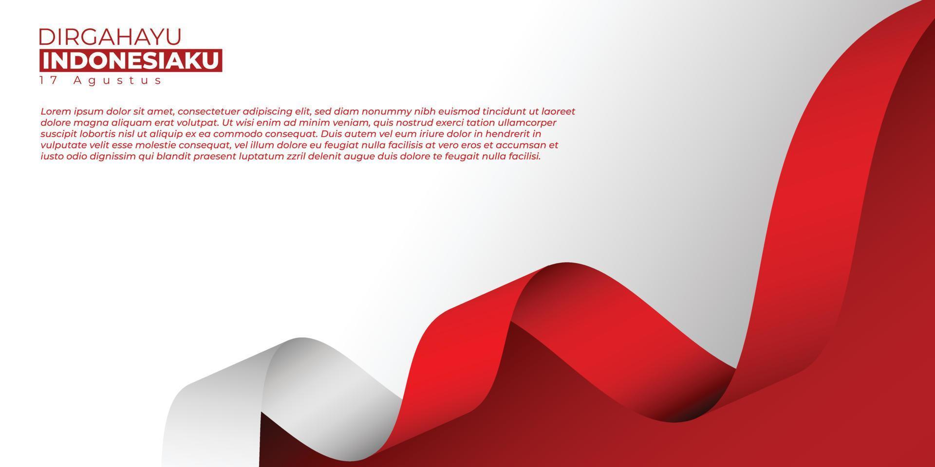 Indonesia Independence day background design vector