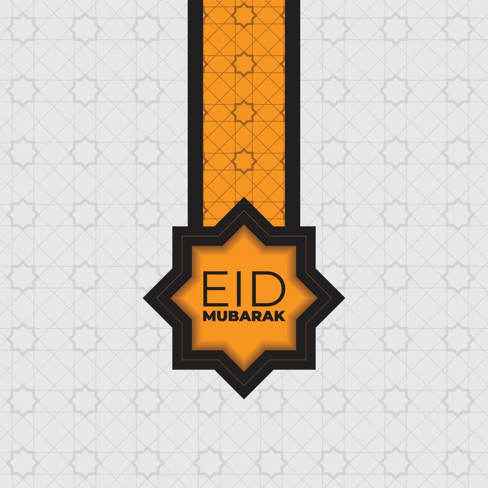 ilustración de vector de eid mubarak con diseño de fondo geométrico.