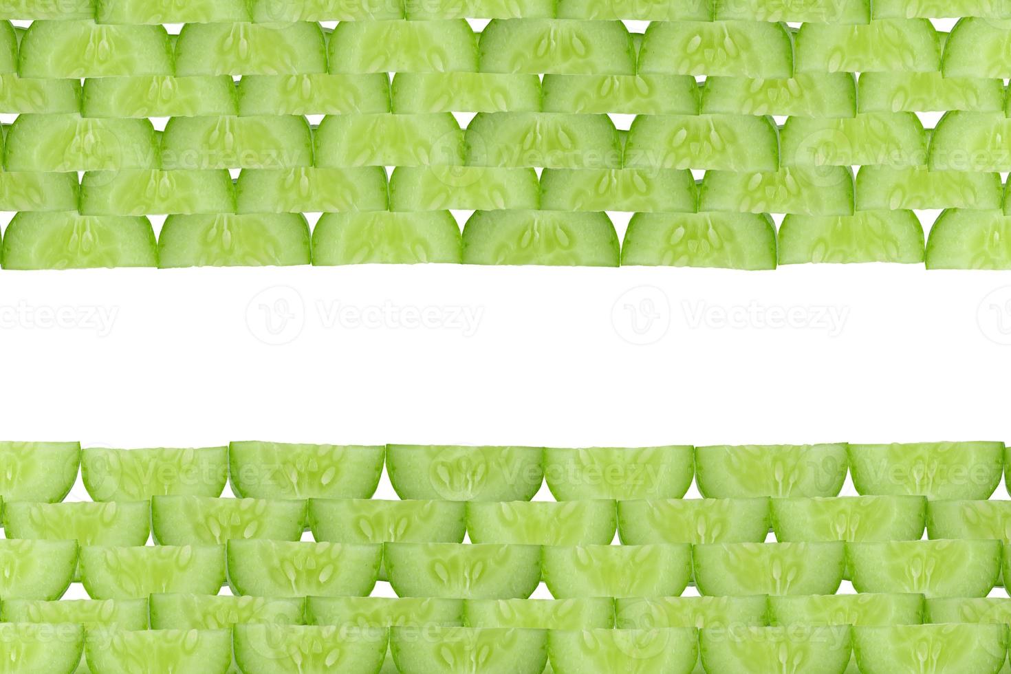 Cucumber slice isolated on a white background. photo