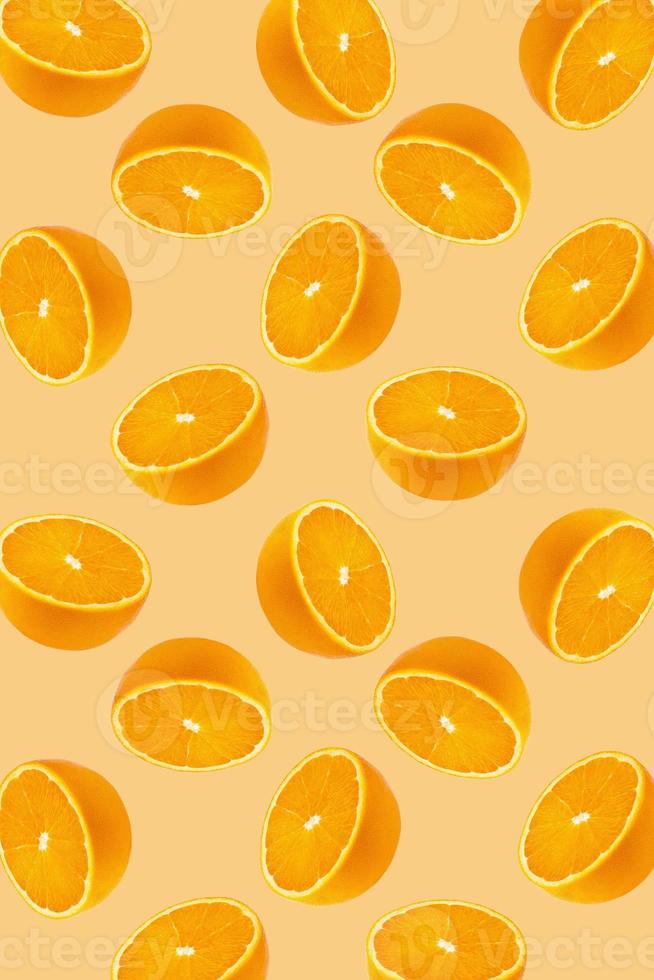 Oranges Fruit and Oranges Slices Healthy Food background photo