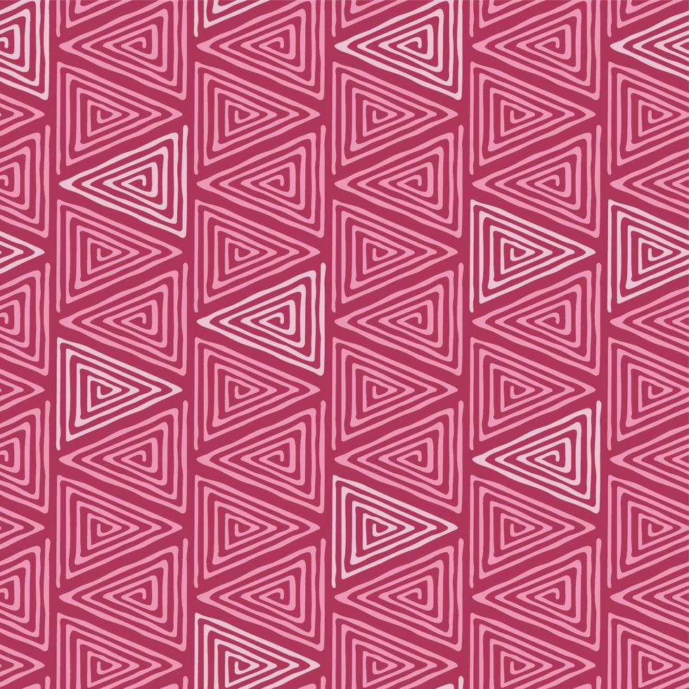 Abstract geometric background of triangles. Vector red seamless pattern.