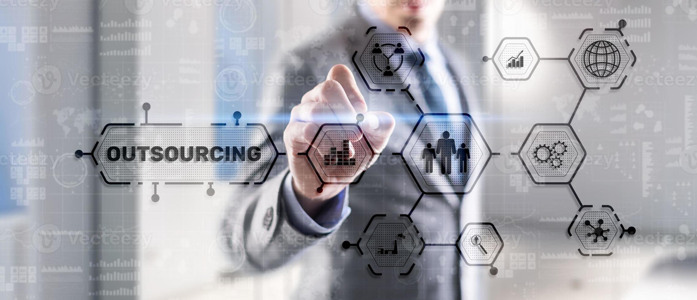 Outsourcing. Human reesources management and recruitment photo