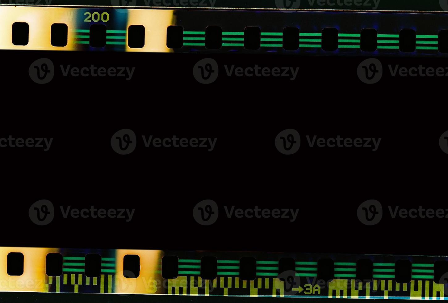 35mm film frames strip scanned with signs of usage on bezel. photo