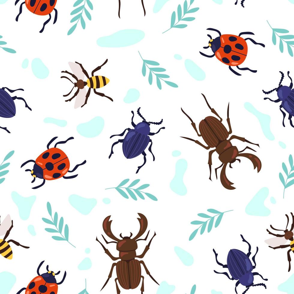 Bugs and Insect Pattern vector