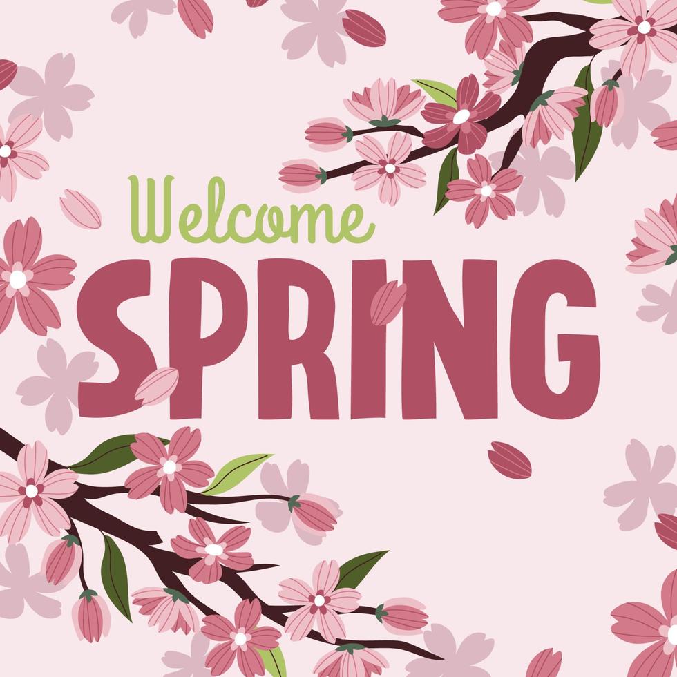 Pink Cherry Blossom vector