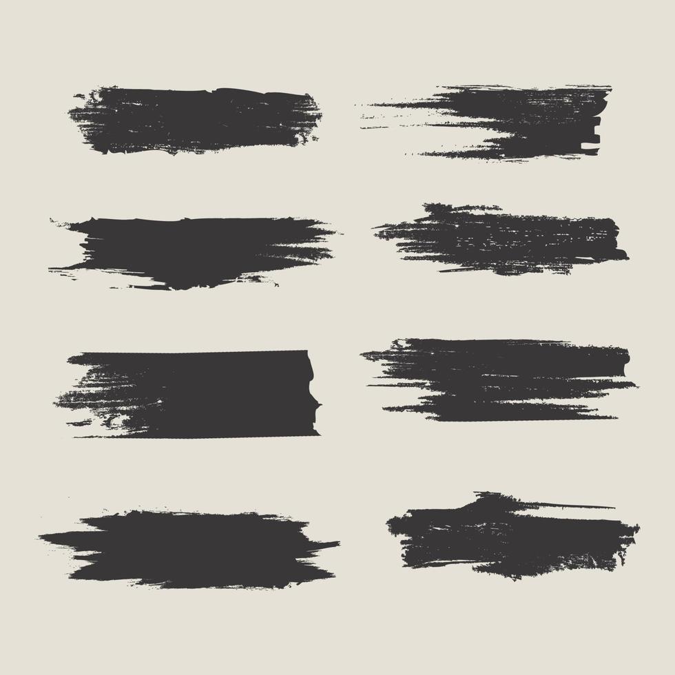 Paint Brush Strokes Set vector