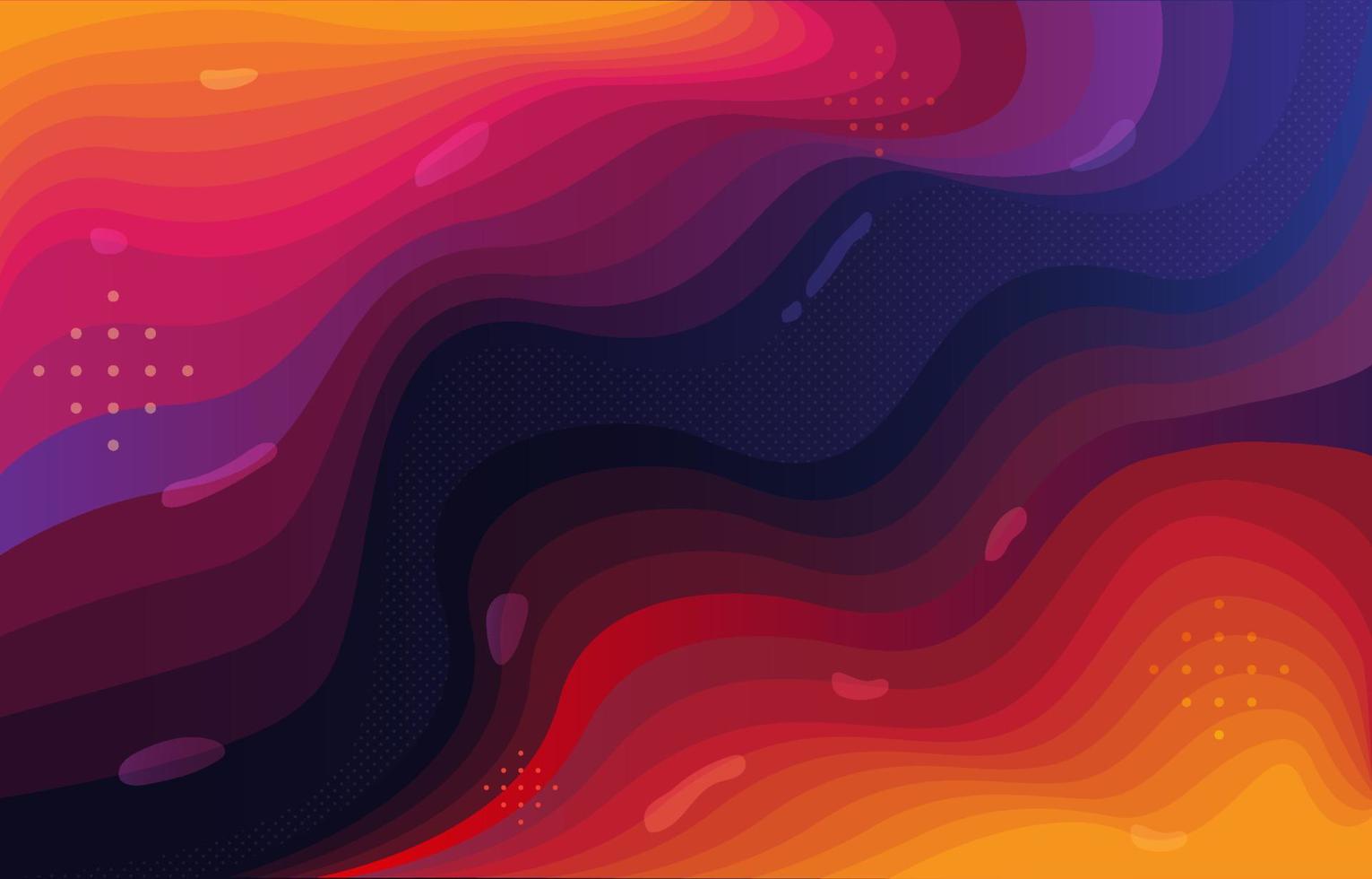 Rainbow Waves Abstract Background vector