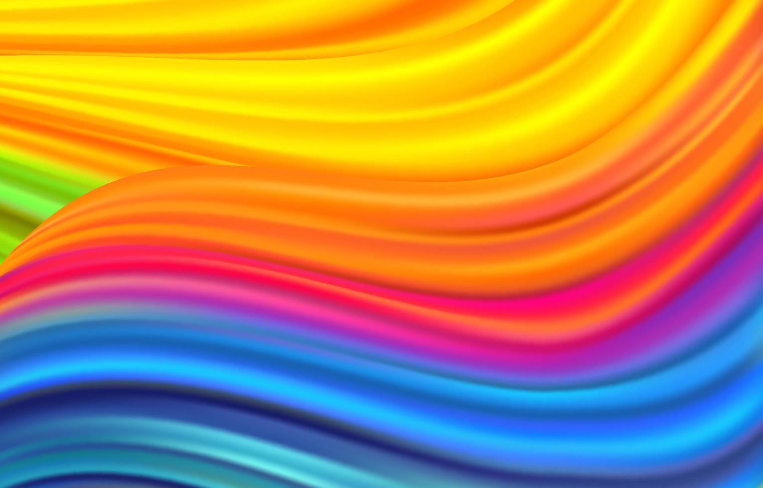 Fondo de ondas de arco iris abstracto vector