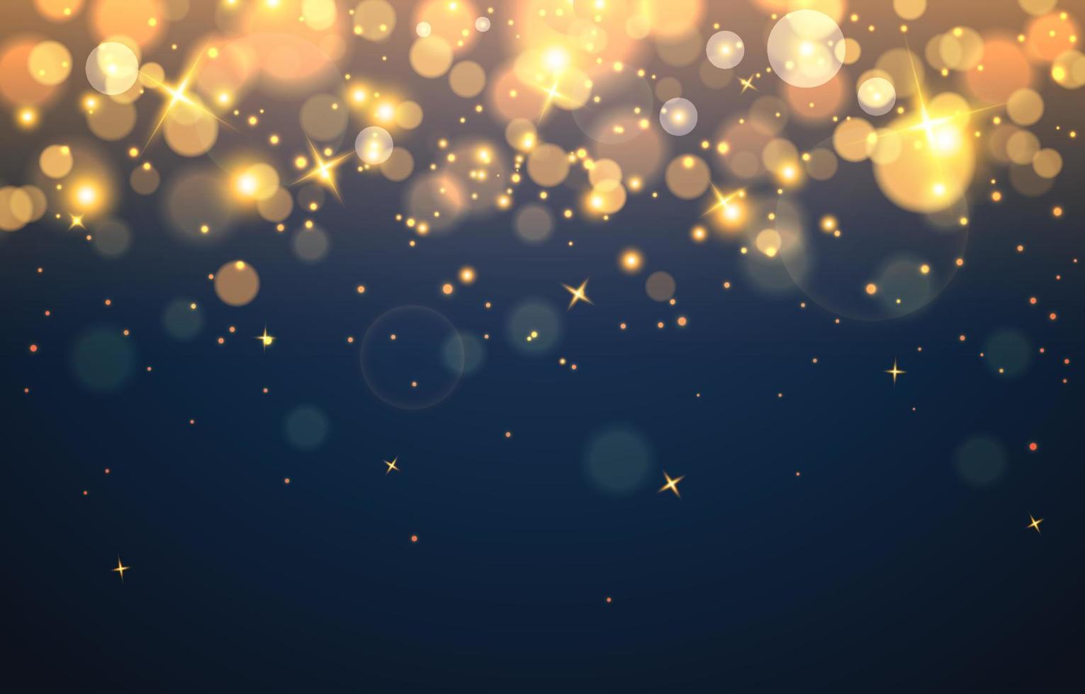Bokeh Blue and Gold Background vector