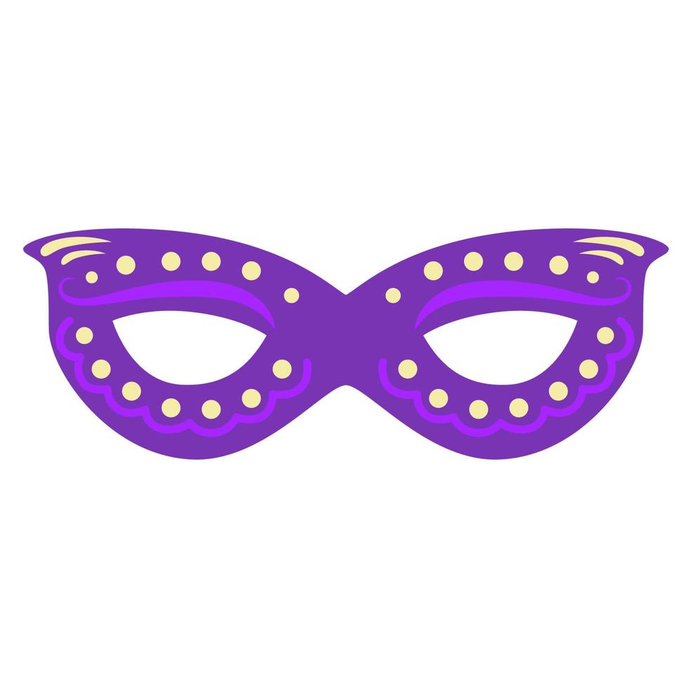 Carnival face mask vector illustration. Masquerade costume element.