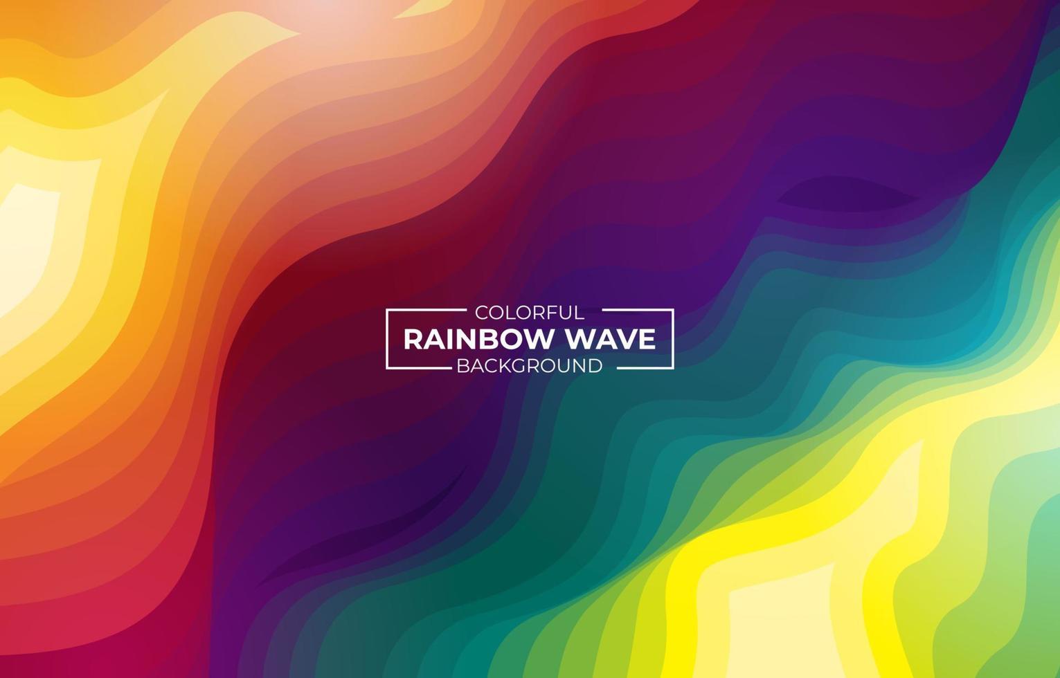 Abstract Colorful Rainbow Wave Background vector