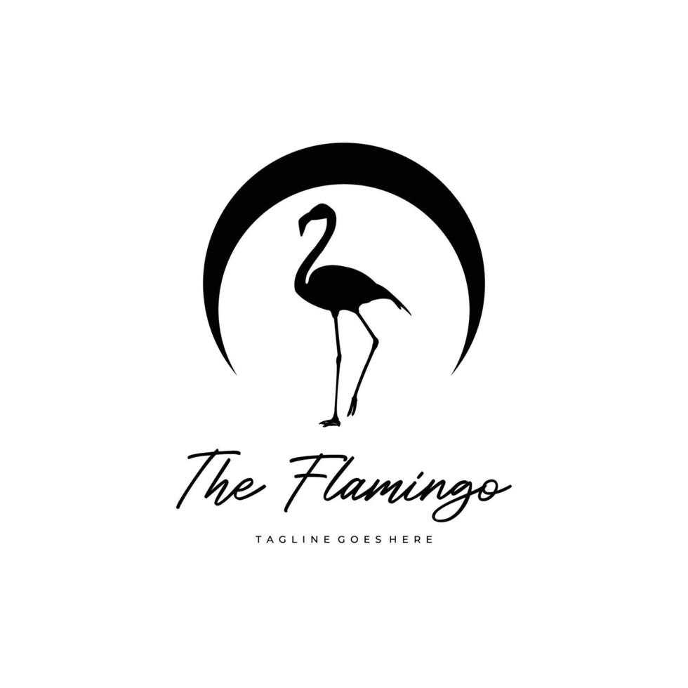 The flamingo logo design inspiration. Flamingo logo template. Vector Illustration