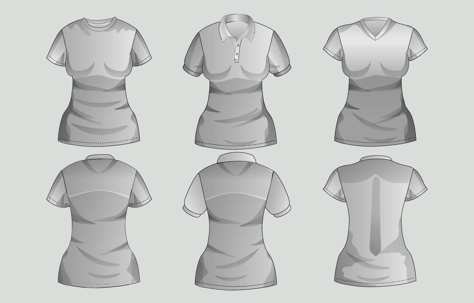 Woman Tshirt Template vector