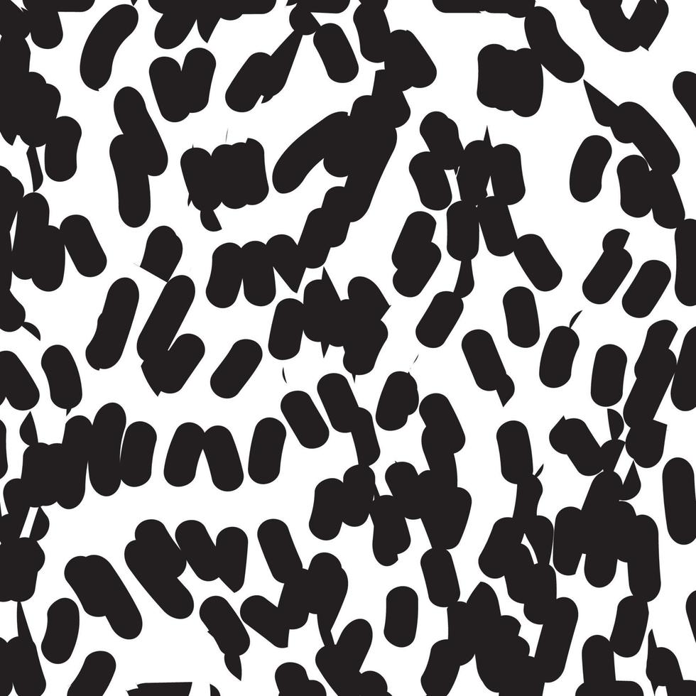 Abstract spot seamless pattern. Black and white texture. Blot ornamental background vector